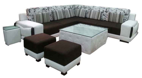 L-shaped Fabric Sofa set